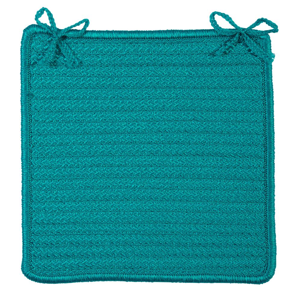 Colonial Mills H049A015X015S Simply Home Solid - Turquoise Chair Pad (set 4)